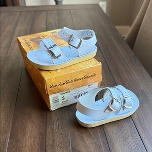 Salt Water Sandals by Hoy Kids Light Blue Buckle Sandals